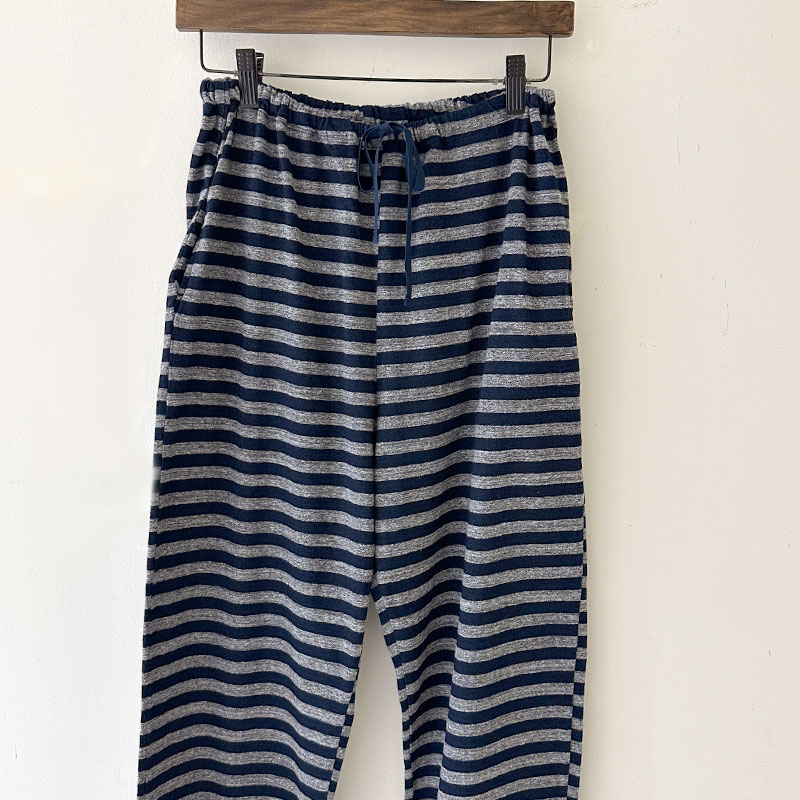 ティグルブロカンテ Indigoボーダー天竺 クルタパンツ