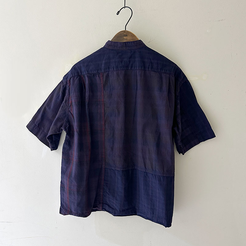 ティグルブロカンテ マドラスチェックMIX ベニススタンドS/S シャツ unisex