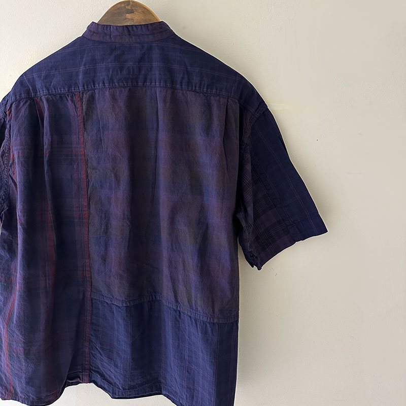 ティグルブロカンテ マドラスチェックMIX ベニススタンドS/S シャツ unisex