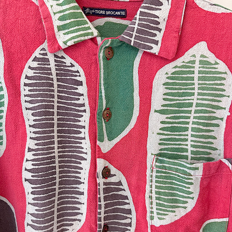 ティグルブロカンテ 南国の葉Batik ベニスビーチS/Sシャツ unisex