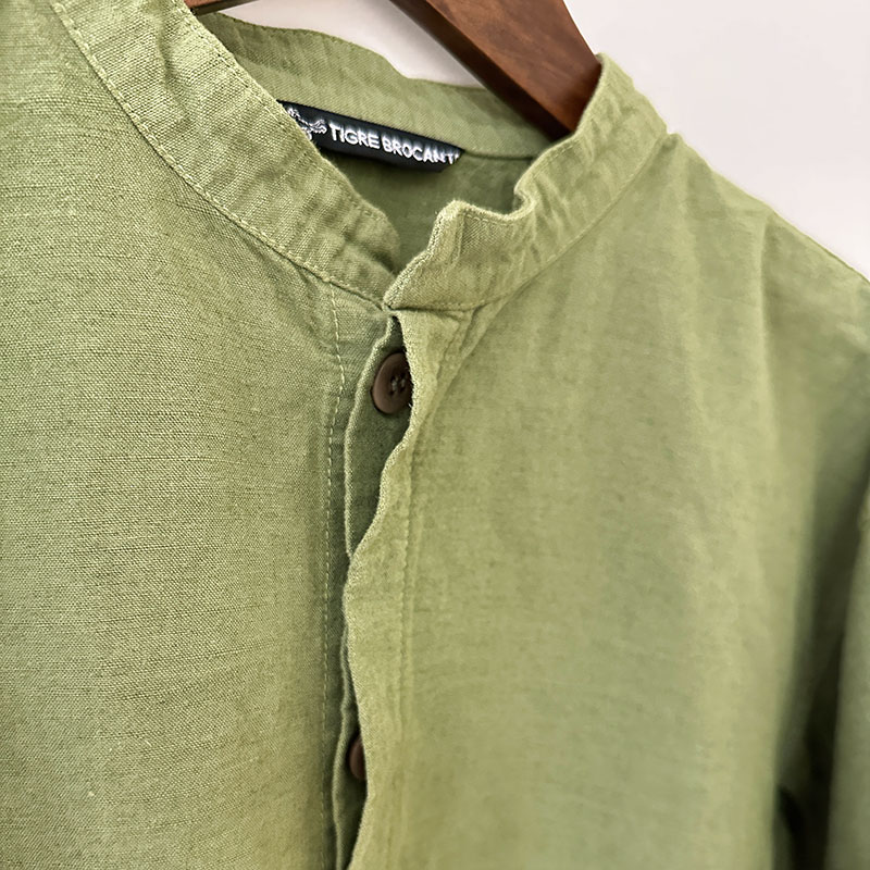 ティグルブロカンテ コットンリネンワッシャー ヤッコオープンシャツ unisex