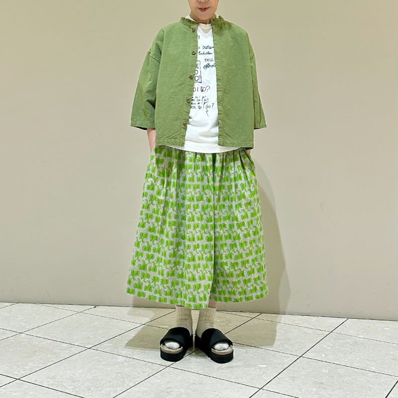 ティグルブロカンテ コットンリネンワッシャー ヤッコオープンシャツ unisex