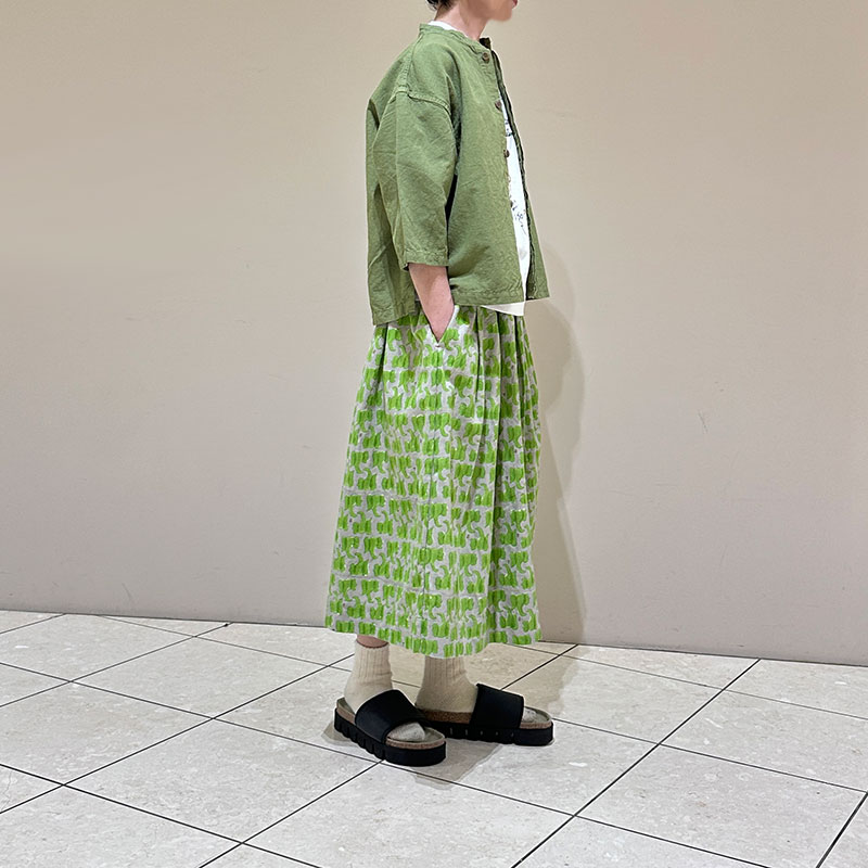 ティグルブロカンテ コットンリネンワッシャー ヤッコオープンシャツ unisex