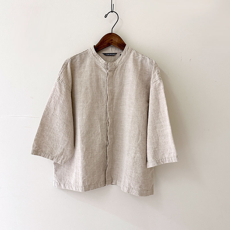 ティグルブロカンテ コットンリネンワッシャー ヤッコオープンシャツ unisex