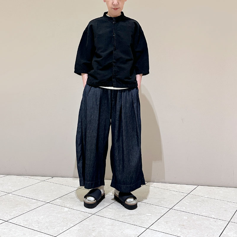 ティグルブロカンテ コットンリネンワッシャー ヤッコオープンシャツ unisex