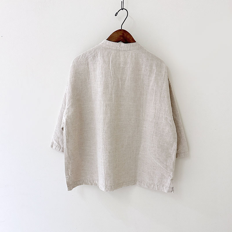 ティグルブロカンテ コットンリネンワッシャー ヤッコオープンシャツ unisex