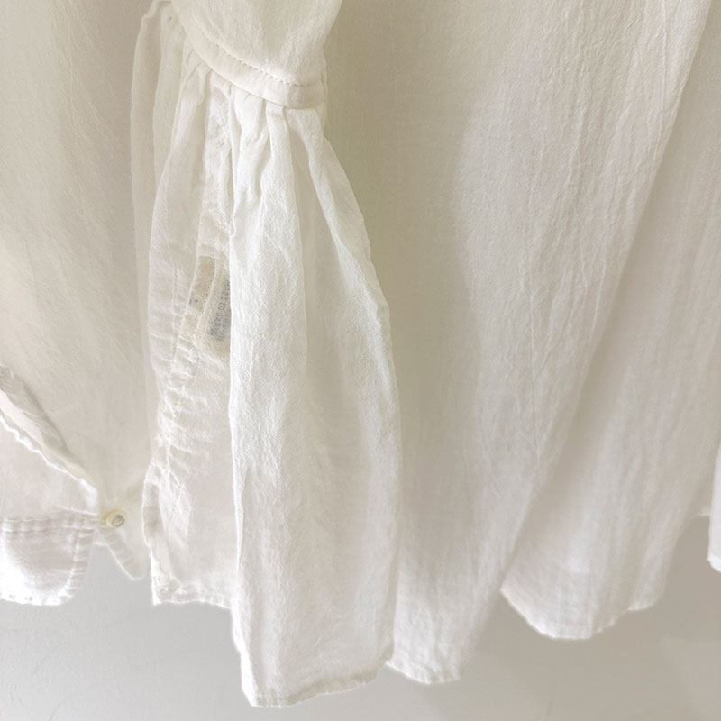 ティグルブロカンテ 80/1コットンローン INDIAブラウス White