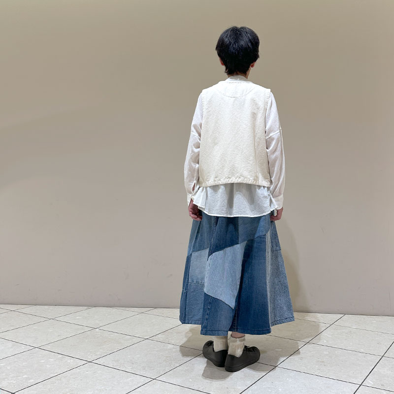 ティグルブロカンテ 80/1コットンローン INDIAブラウス White