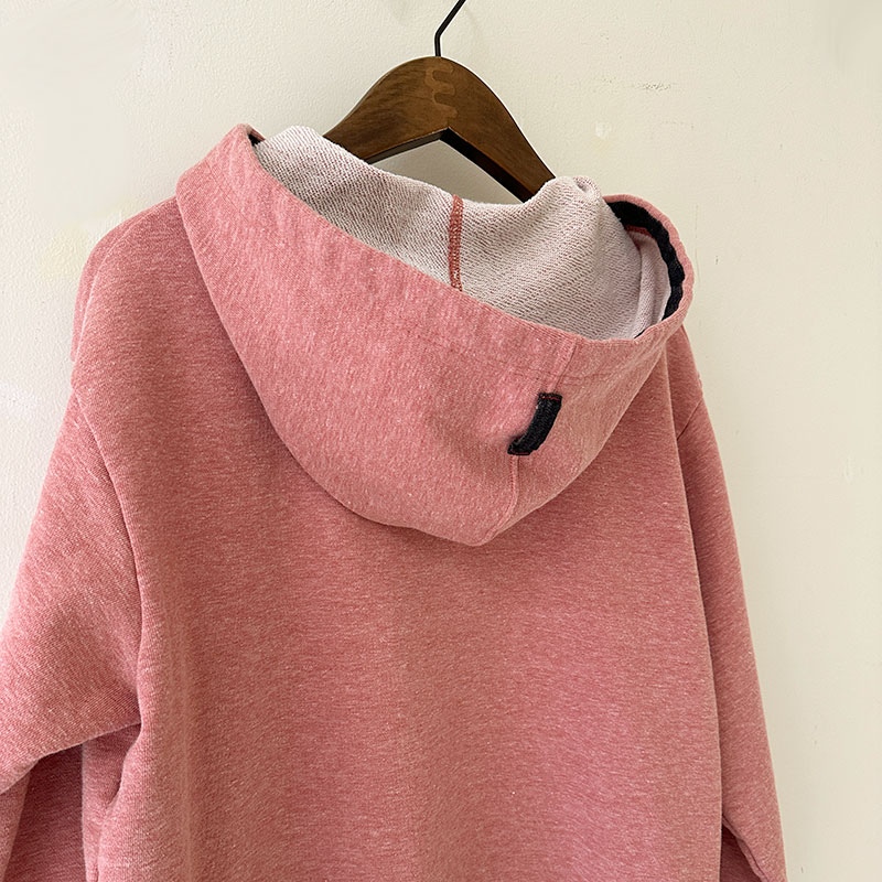 ティグルブロカンテ シモフリライト裏毛 オープンZipパーカー unisex Pink