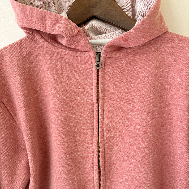 ティグルブロカンテ シモフリライト裏毛 オープンZipパーカー unisex Pink