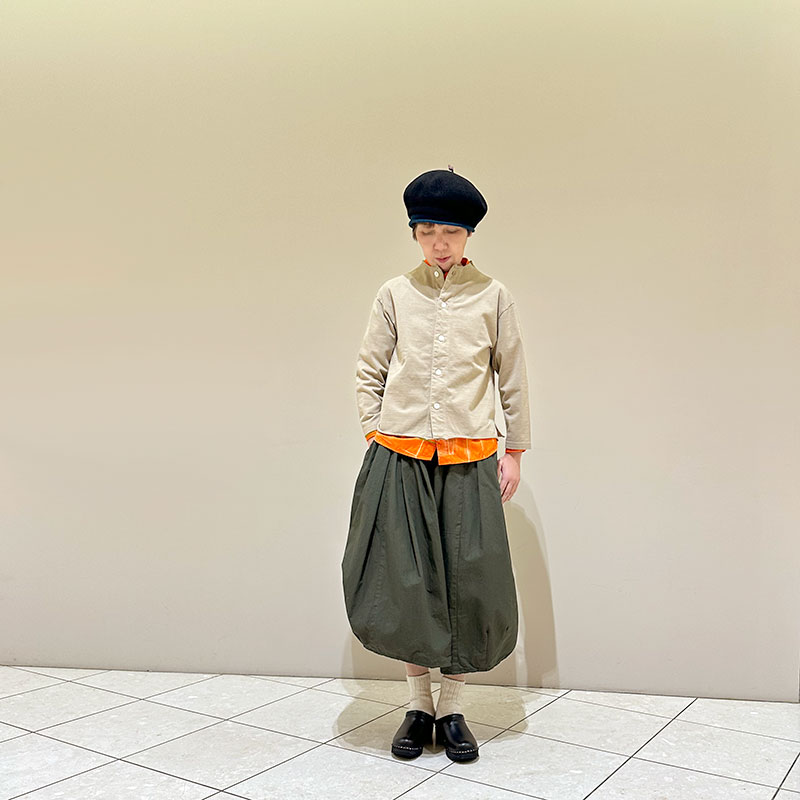 ティグルブロカンテ フェザー天竺 カットオフ カーディガン