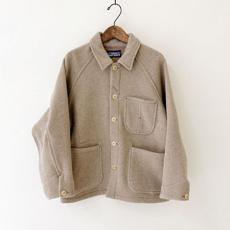 ティグルブロカンテ Wクロスメルトン ラグランカバーオール unisex