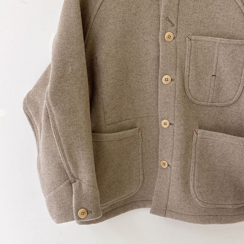 ティグルブロカンテ Wクロスメルトン ラグランカバーオール unisex