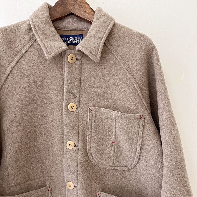 ティグルブロカンテ Wクロスメルトン ラグランカバーオール unisex