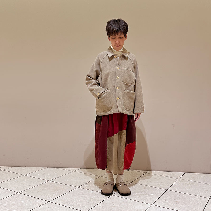 ティグルブロカンテ Wクロスメルトン ラグランカバーオール unisex