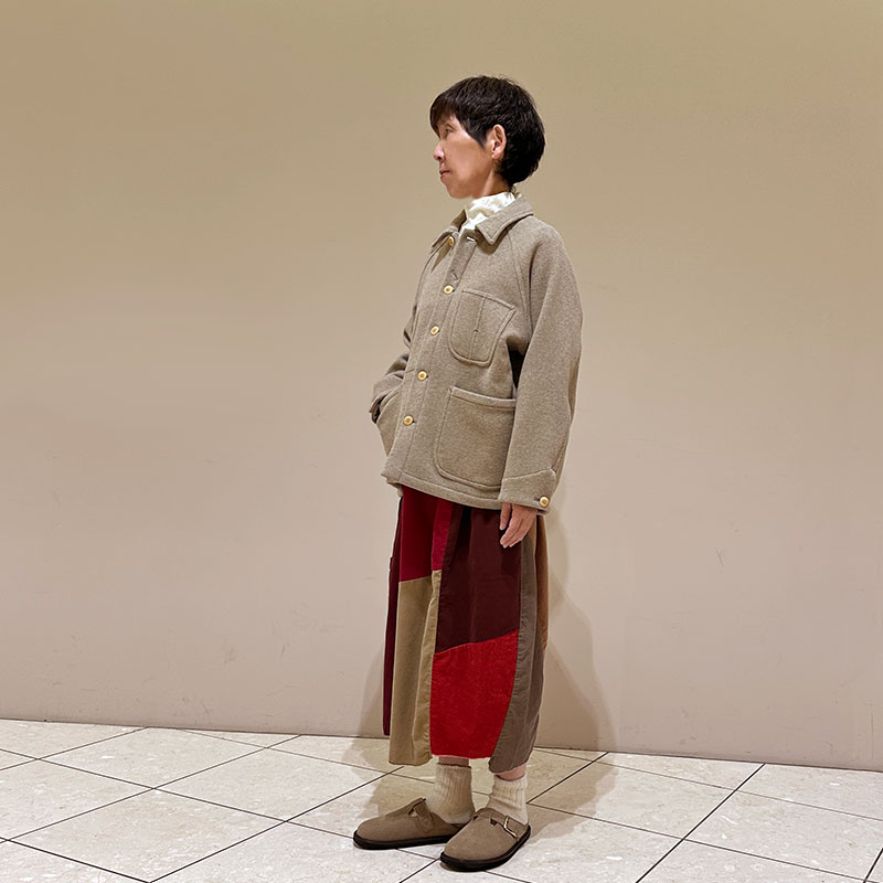 ティグルブロカンテ Wクロスメルトン ラグランカバーオール unisex