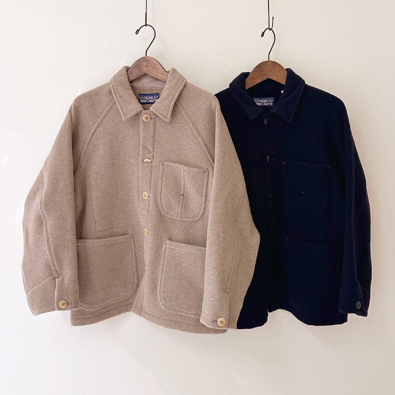 ティグルブロカンテ Wクロスメルトン ラグランカバーオール unisex