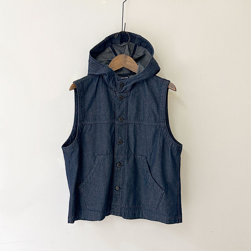ティグルブロカンテ 7ozデニム カンガルーベスト unisex Indigo