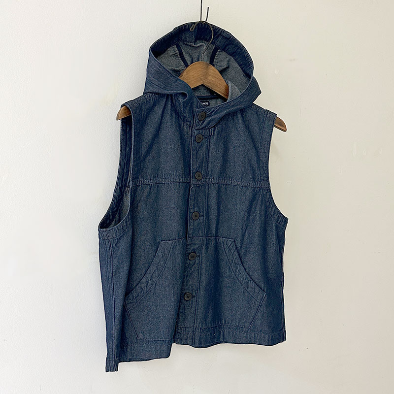 ティグルブロカンテ 7ozデニム カンガルーベスト unisex Indigo