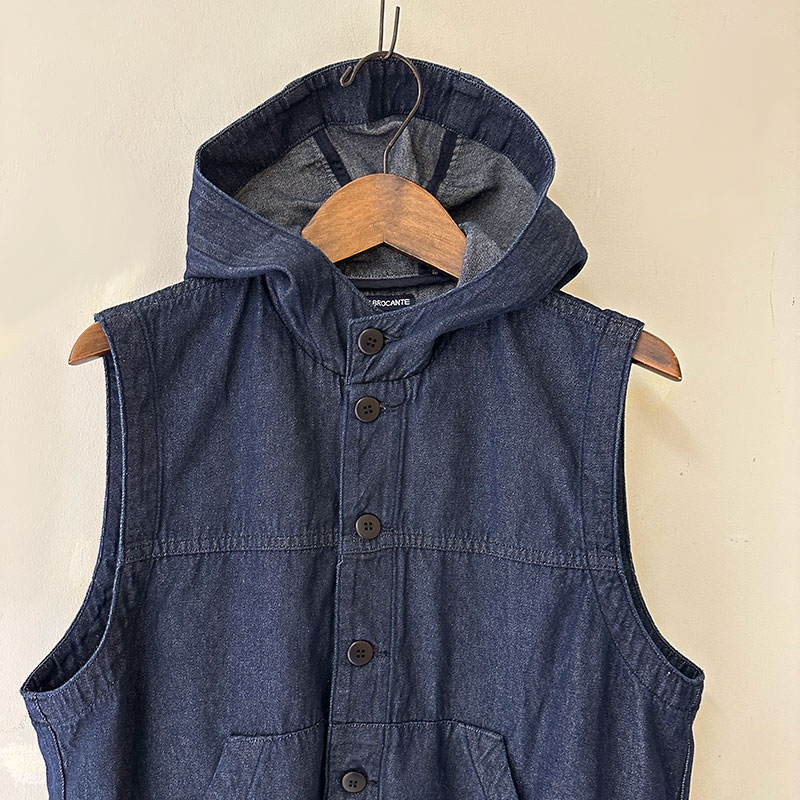 ティグルブロカンテ 7ozデニム カンガルーベスト unisex Indigo