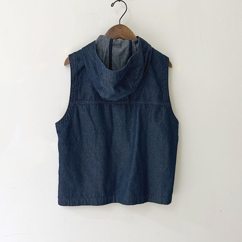 ティグルブロカンテ 7ozデニム カンガルーベスト unisex Indigo