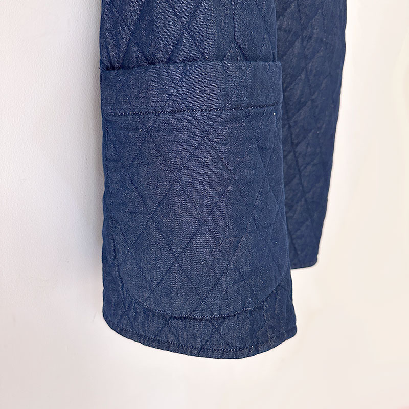 【サイズok】ティグルブロカンテ 7ozデニムキルティング ファスニングテープベスト Indigo