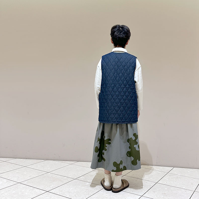 【サイズok】ティグルブロカンテ 7ozデニムキルティング ファスニングテープベスト Indigo