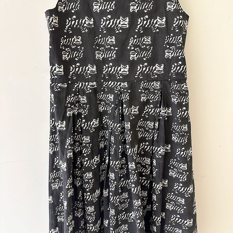 ティグルブロカンテ TIGREブロックプリント ギャザータックN/S ワンピース