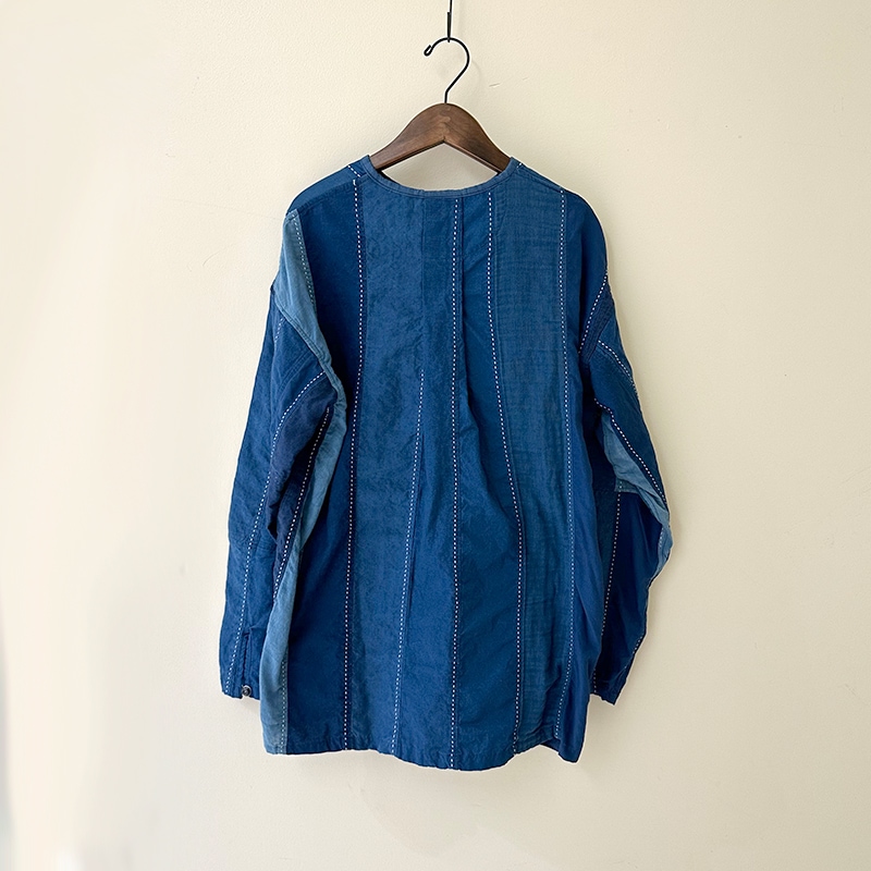 FUNSET OF ART ファンセットオブアート IDG刺し子パッチワークヘンリーシャツ