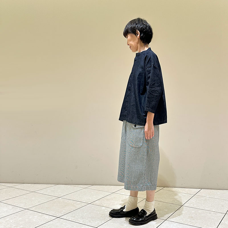 ティグルブロカンテ スモールヒッコリー カーゴキュロットパンツ Indigo