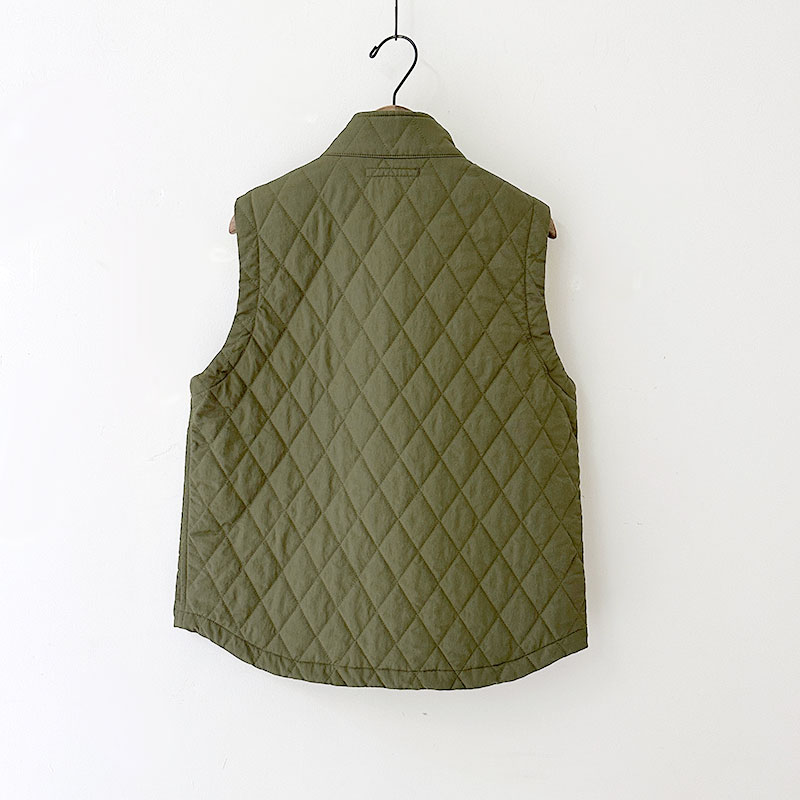 ティグルブロカンテ ナイロンツイルキルティング Hiネックスナップベスト unisex