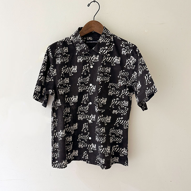 ティグルブロカンテ TIGREブロックプリント BOX S/Sシャツ unisex