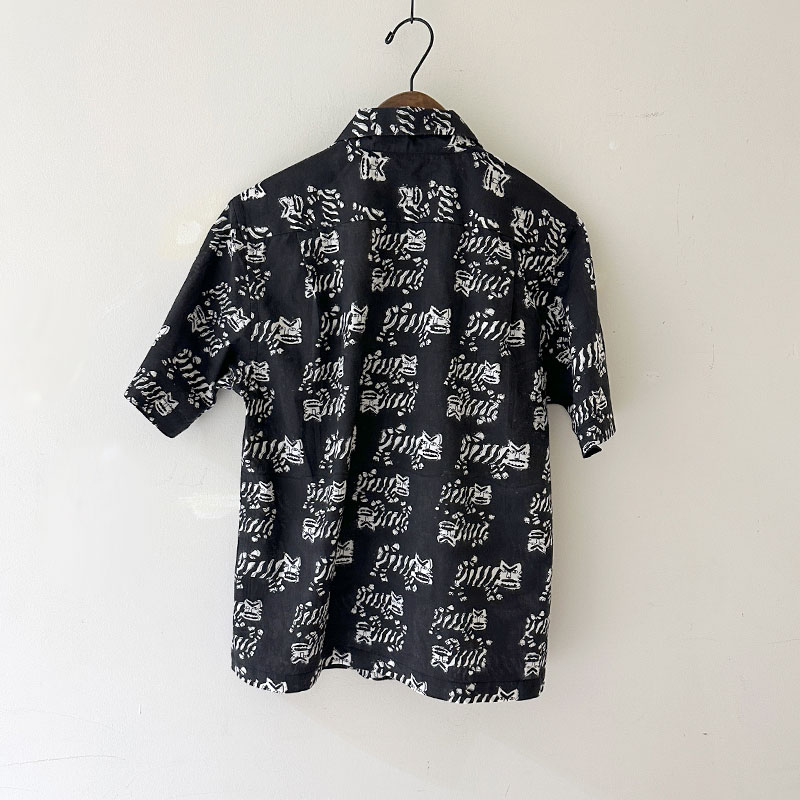 ティグルブロカンテ TIGREブロックプリント BOX S/Sシャツ unisex