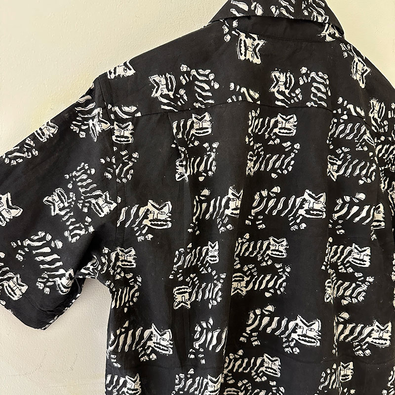 ティグルブロカンテ TIGREブロックプリント BOX S/Sシャツ unisex