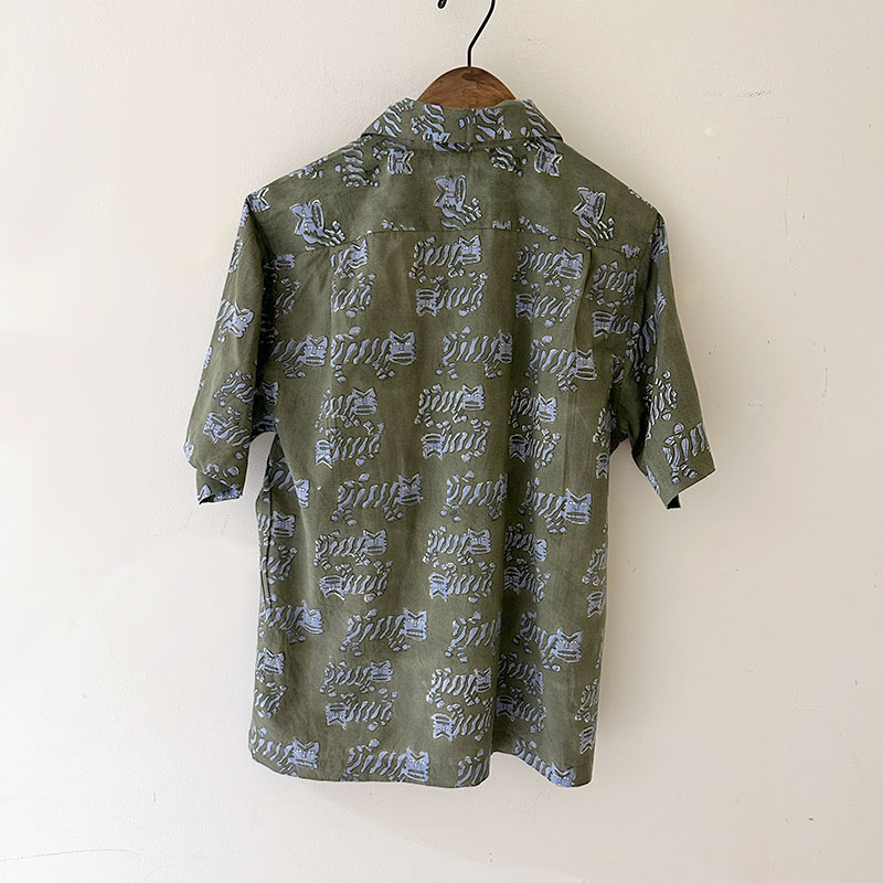 ティグルブロカンテ TIGREブロックプリント BOX S/Sシャツ unisex