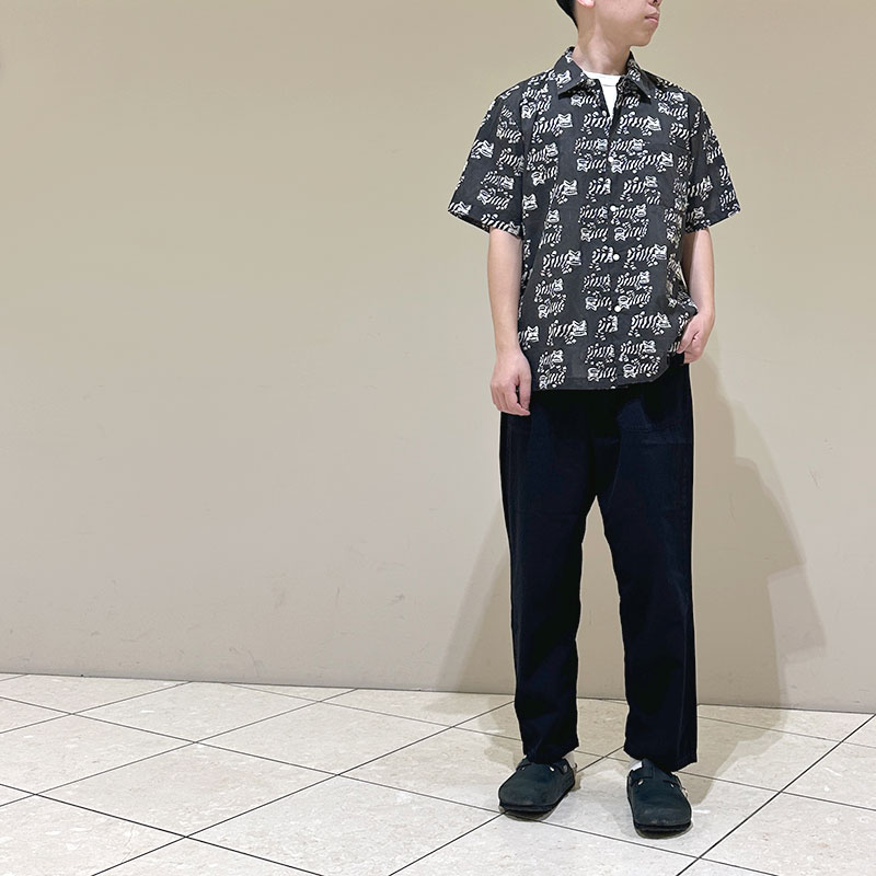 ティグルブロカンテ TIGREブロックプリント BOX S/Sシャツ unisex