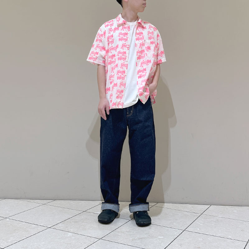 ティグルブロカンテ TIGREブロックプリント BOX S/Sシャツ unisex