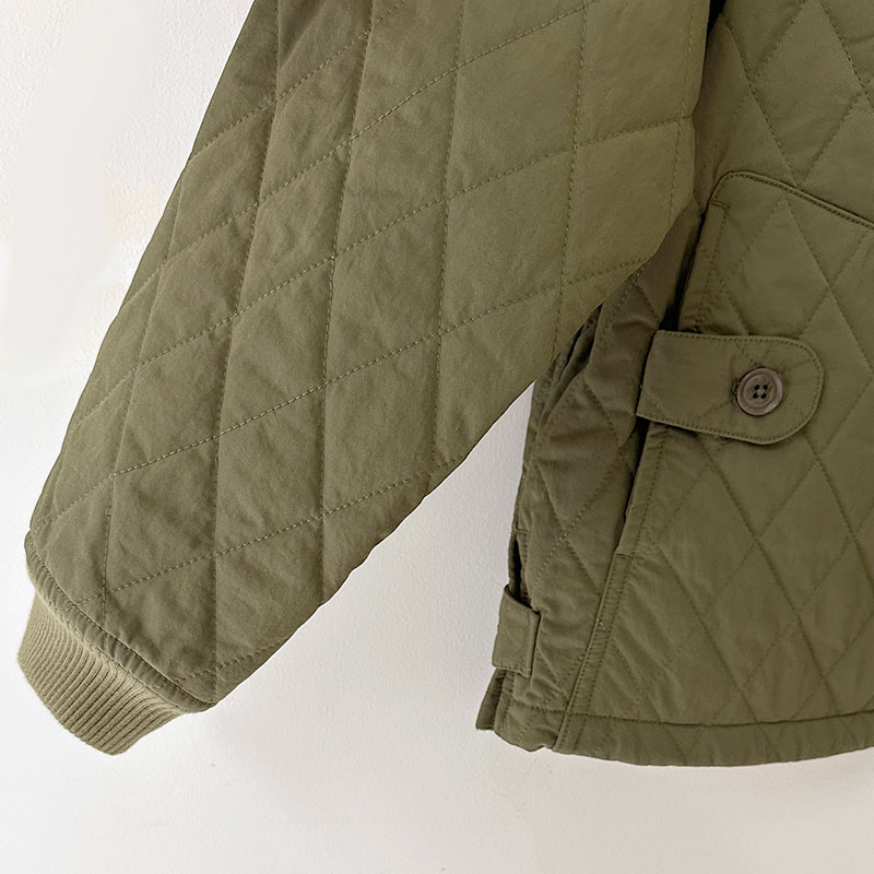 ティグルブロカンテ ナイロンツイルキルティング ボンバーマンリブ