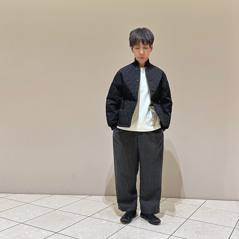 ティグルブロカンテ ナイロンツイルキルティング ボンバーマンリブジャケット unisex