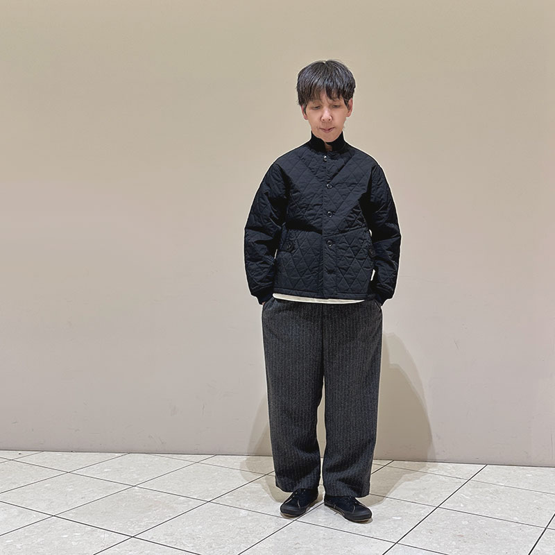 ティグルブロカンテ ナイロンツイルキルティング ボンバーマンリブジャケット unisex