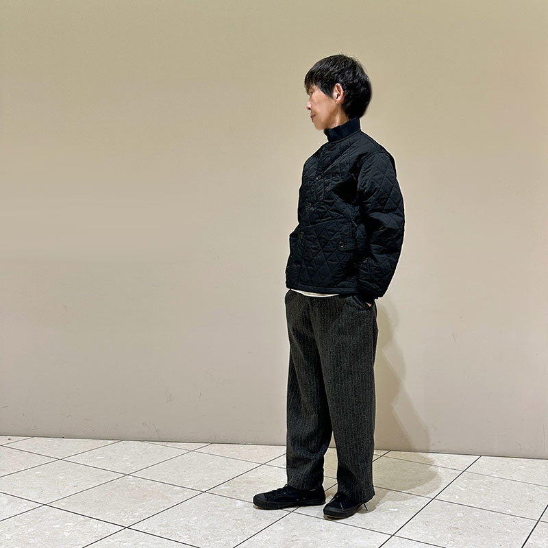 ティグルブロカンテ ナイロンツイルキルティング ボンバーマンリブジャケット unisex