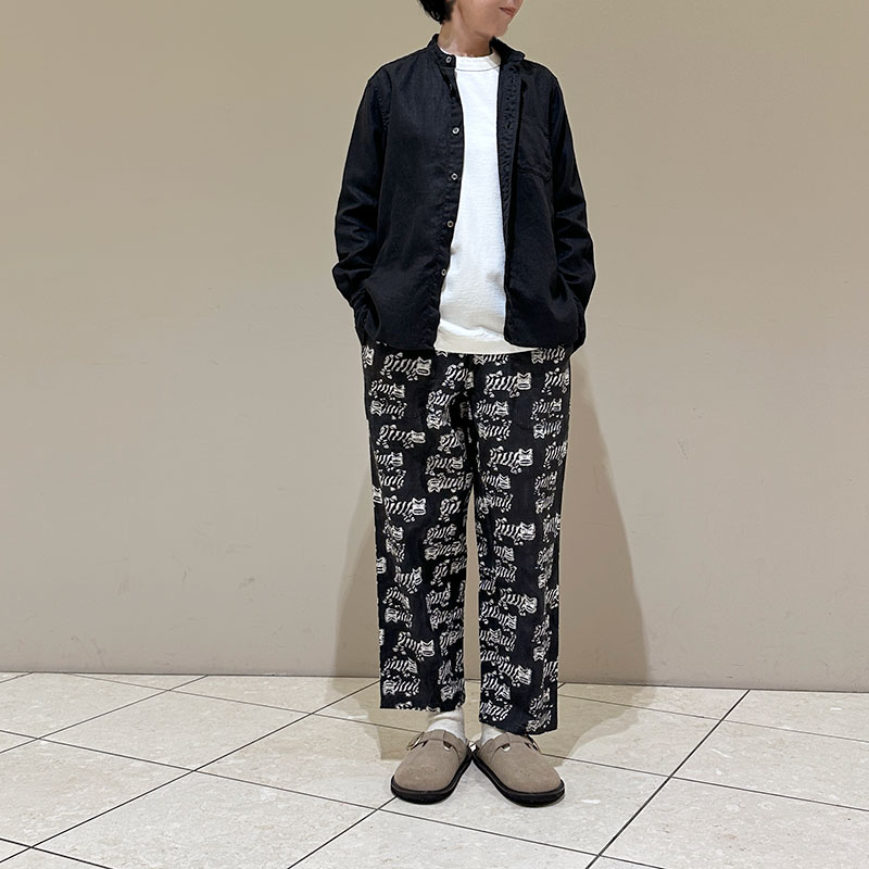 ティグルブロカンテ TIGREブロックプリント タゴサクロングパンツ unisex