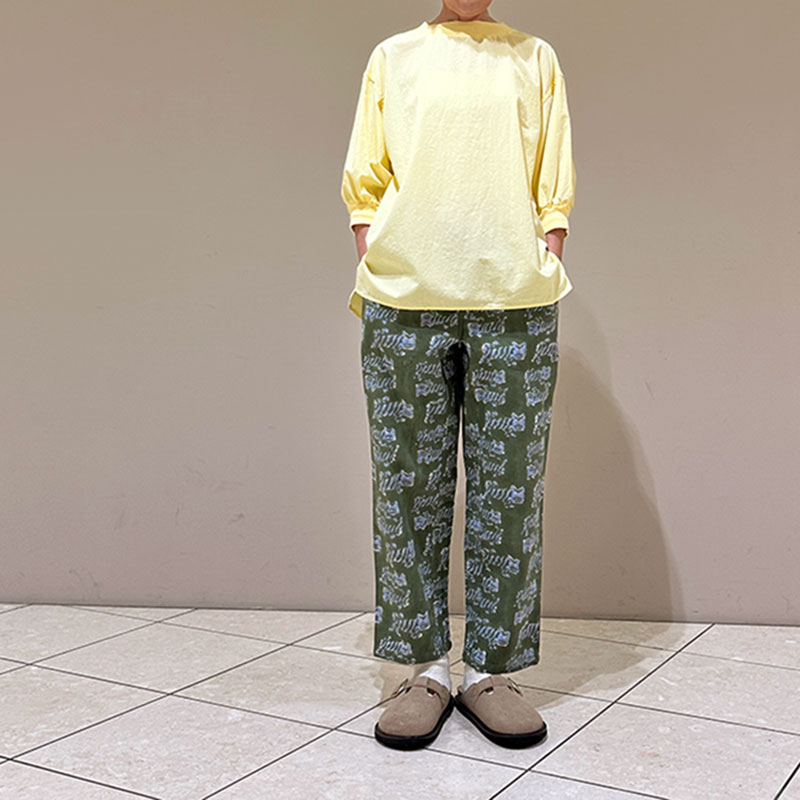 ティグルブロカンテ TIGREブロックプリント タゴサクロングパンツ unisex