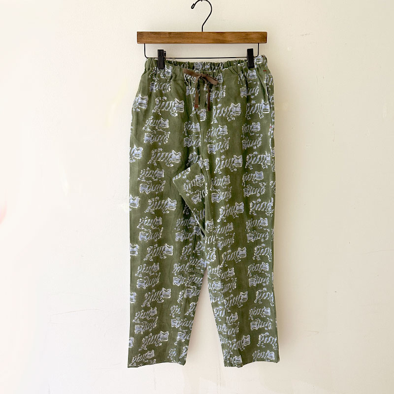 ティグルブロカンテ TIGREブロックプリント タゴサクロングパンツ unisex