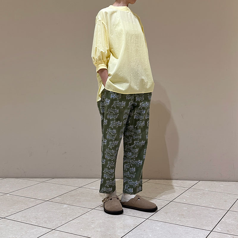 ティグルブロカンテ TIGREブロックプリント タゴサクロングパンツ unisex