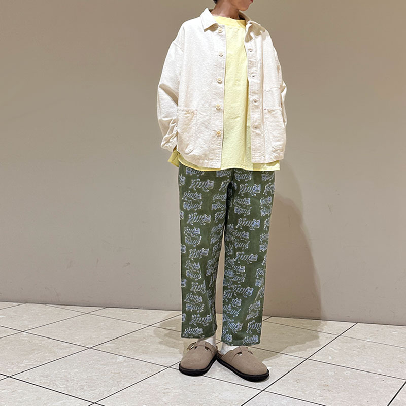 ティグルブロカンテ TIGREブロックプリント タゴサクロングパンツ unisex