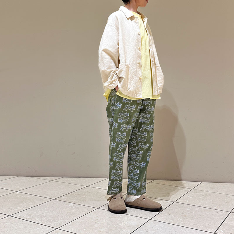 ティグルブロカンテ TIGREブロックプリント タゴサクロングパンツ unisex