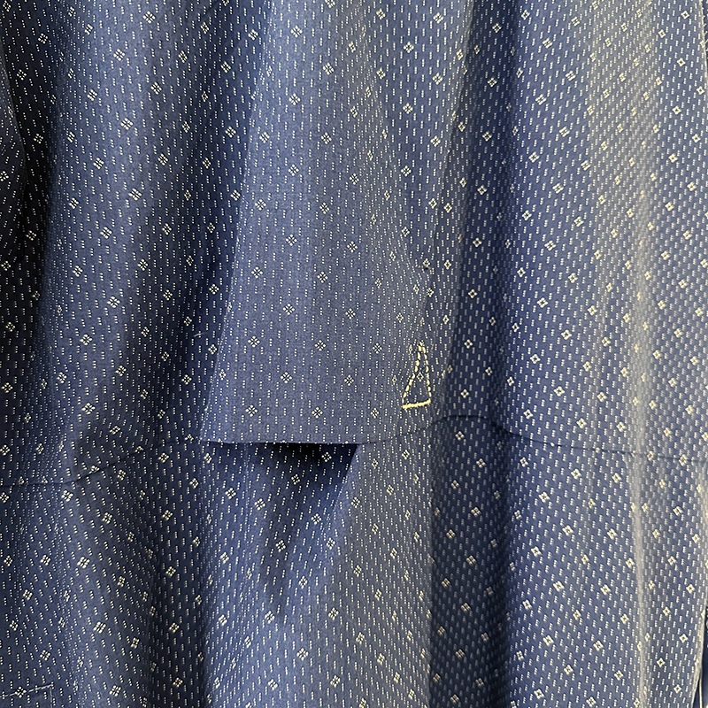 FUNSET OF ART ファンセットオブアート 小紋柄パッチワークロングマキニョンシャツ