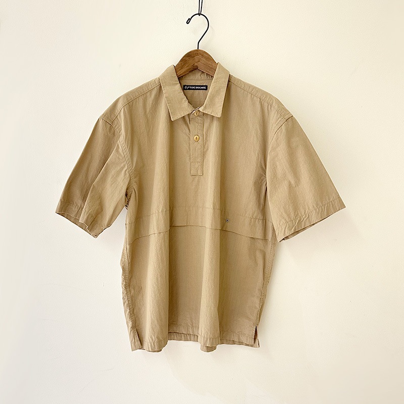 ティグルブロカンテ コットンナイロンリップ ワークポロシャツ unisex Beige