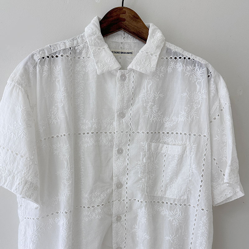 ティグルブロカンテ Indiaレース ベニスビーチシャツ unisex
